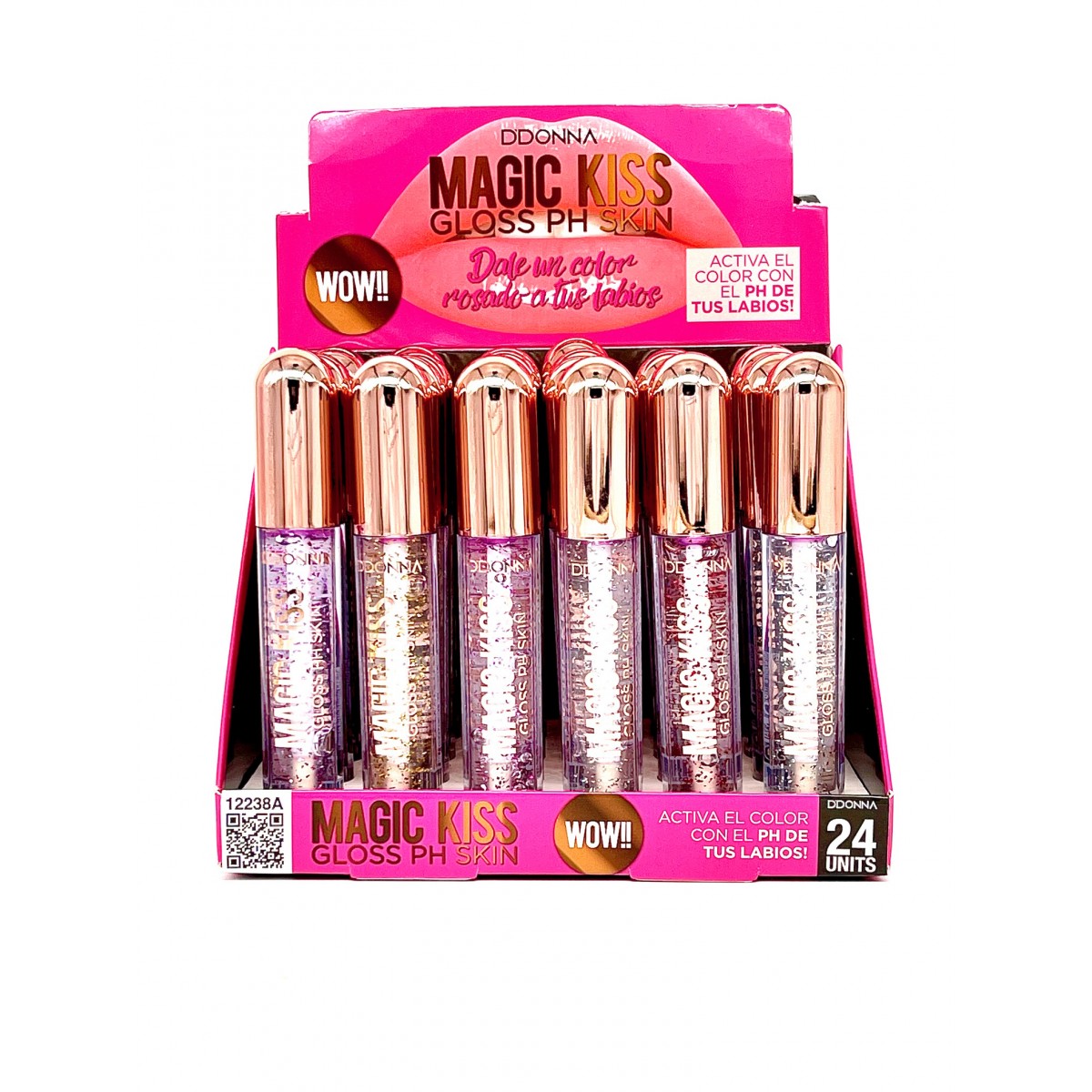 Brillo de labios con purpurina cambia de color con el PH D'Donna