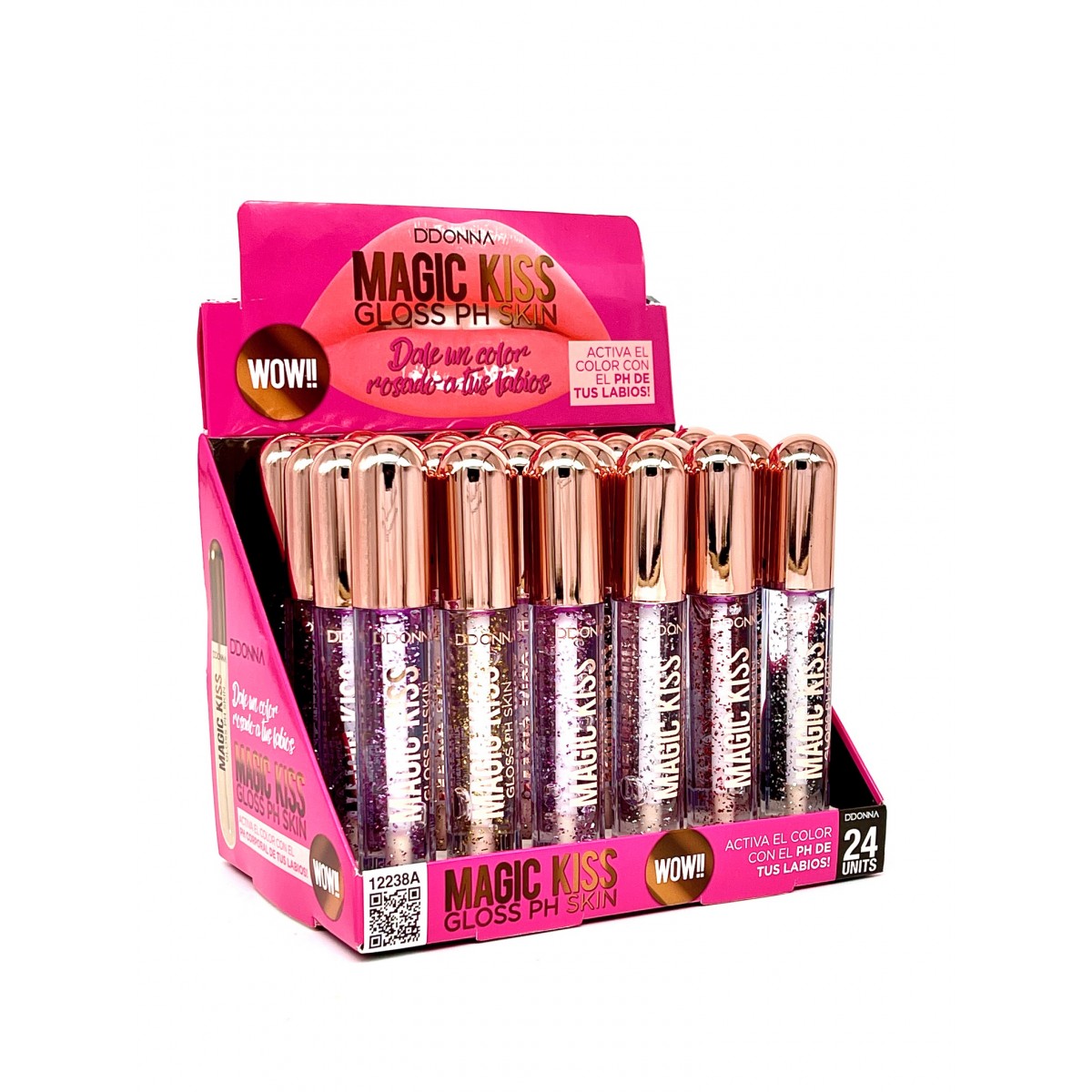 Brillo de labios con purpurina cambia de color con el PH D'Donna
