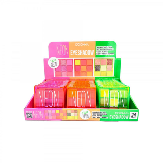 Paleta Sombra de Ojos "Neon Eyeshadow" Pink-Orange-Green