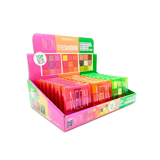 Paleta Sombra de Ojos "Neon Eyeshadow" Pink-Orange-Green