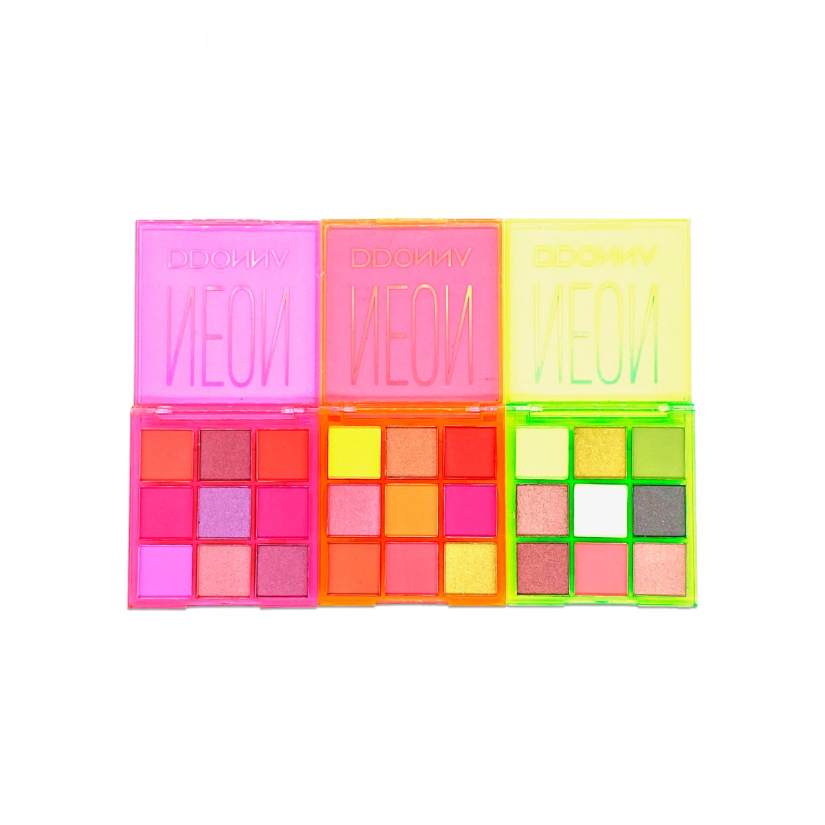 Paleta Sombra de Ojos "Neon Eyeshadow" Pink-Orange-Green