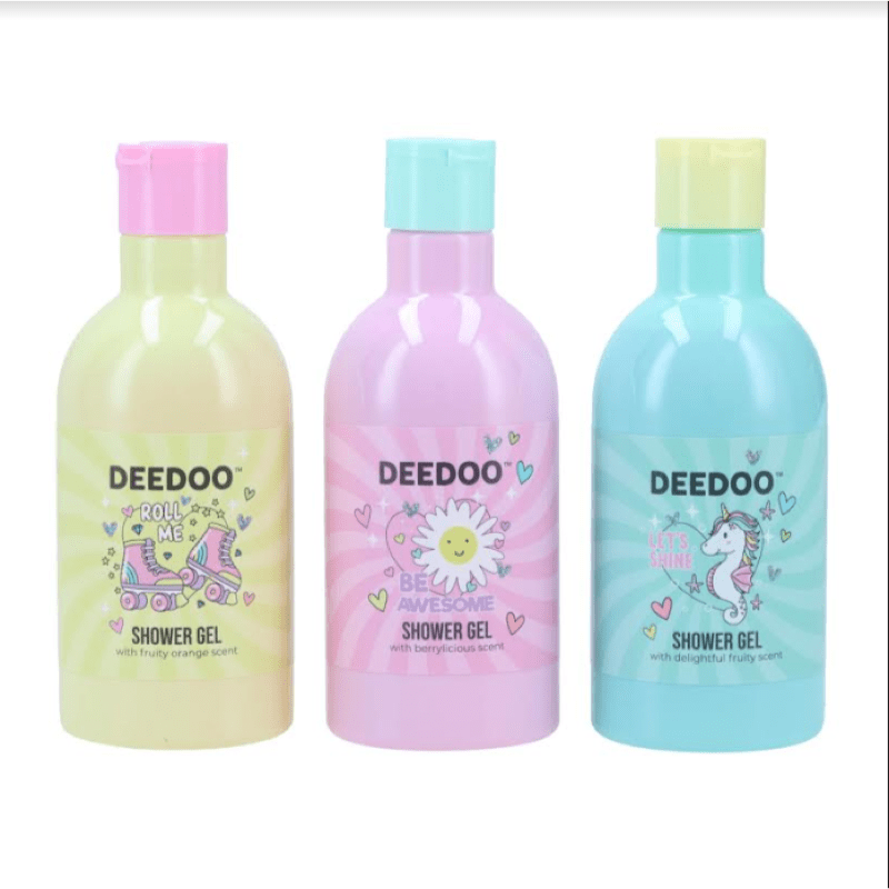 Gel de ducha de varios colores de la marca Deedoo