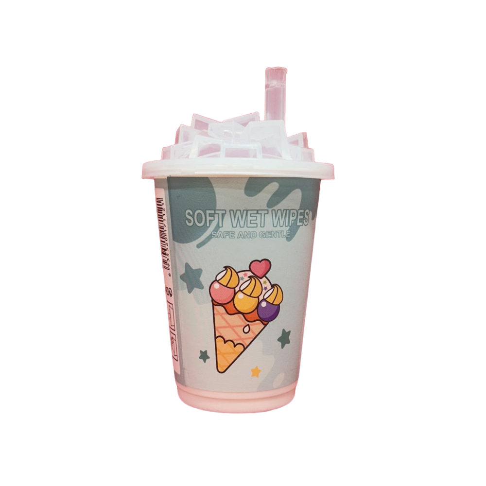 Lata Toallitas Húmedas Helado Azul