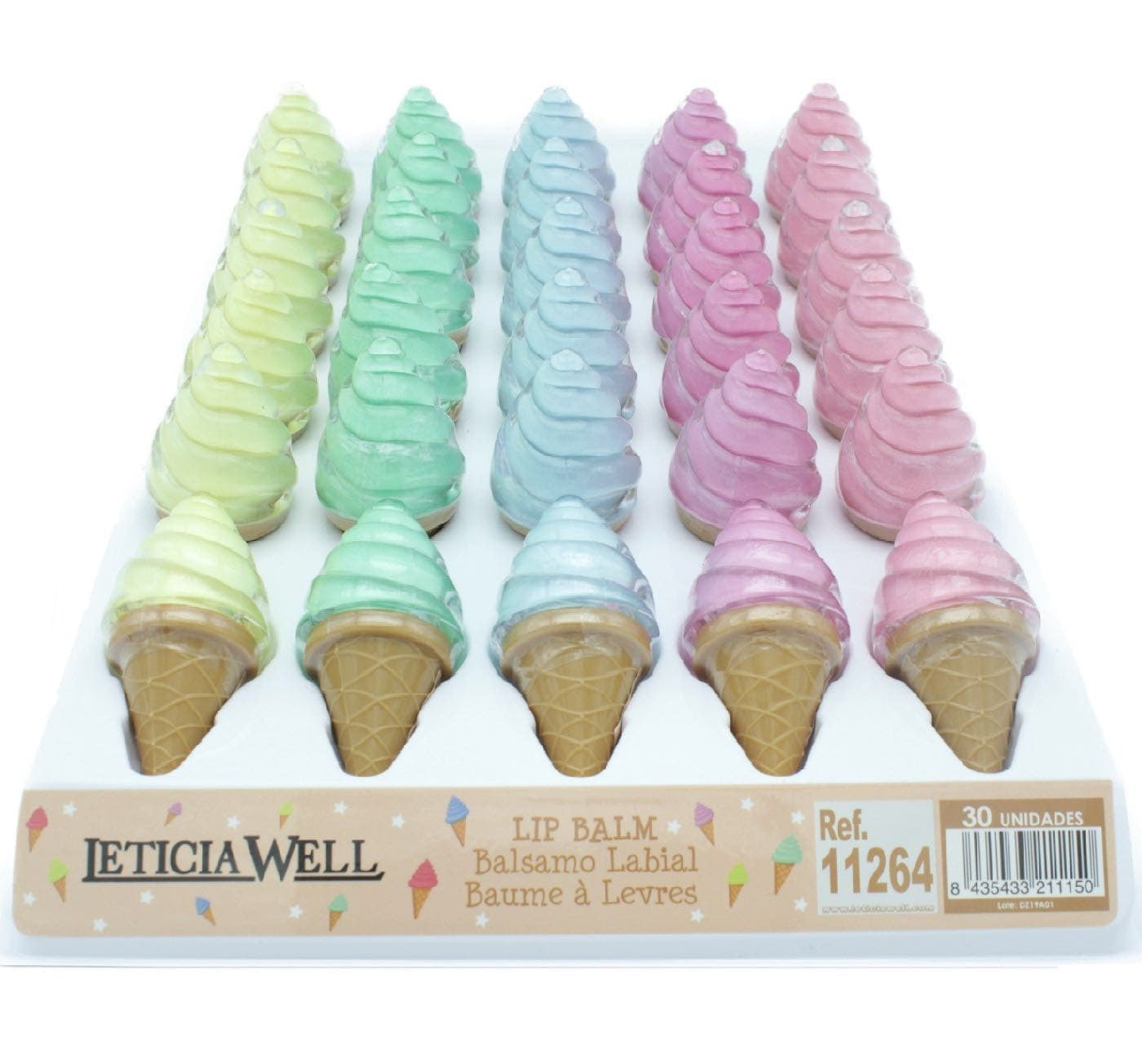 Caja Bálsamo Labial en forma de Helado Leticia Well