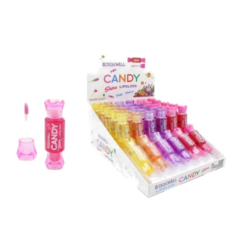 Brillo Labial con forma de caramelo de la marca Leticia Well