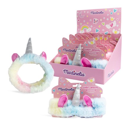 Caja con diademas multicolor de unicornio extrasuave sweet dreams Martinelia