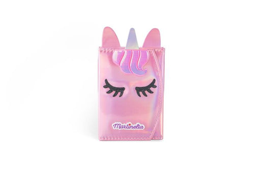 Estuches de maquillaje de viaje en forma de unicornio rosa marca Martinelia