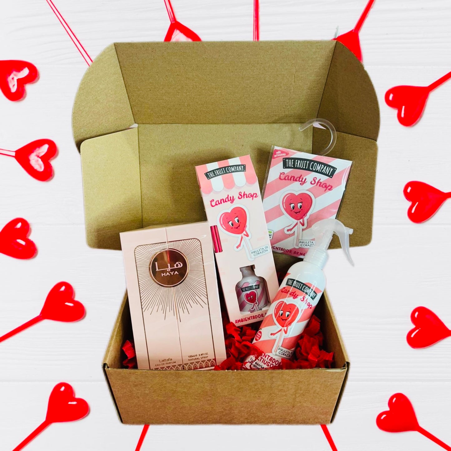 Pack Regalo con varios productos y un perfume ideales para San Valentin