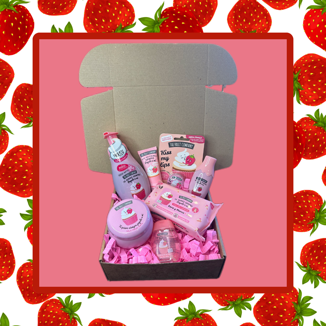 Pack Regalo Mini con productos aroma Fresa y Nata de la marca The Fruit Company