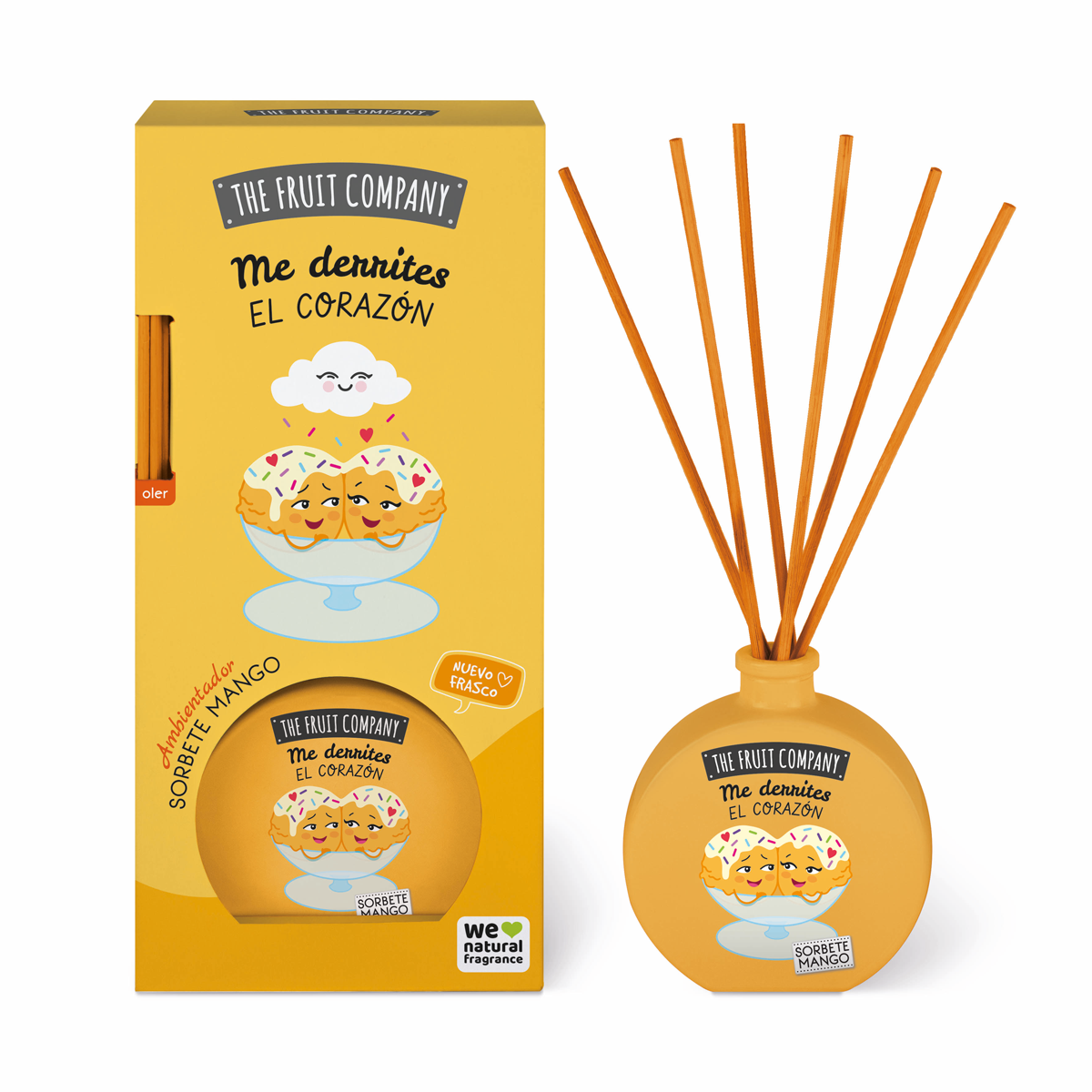 Caja Ambientador Mikado Sorbete Mango The Fruit Company