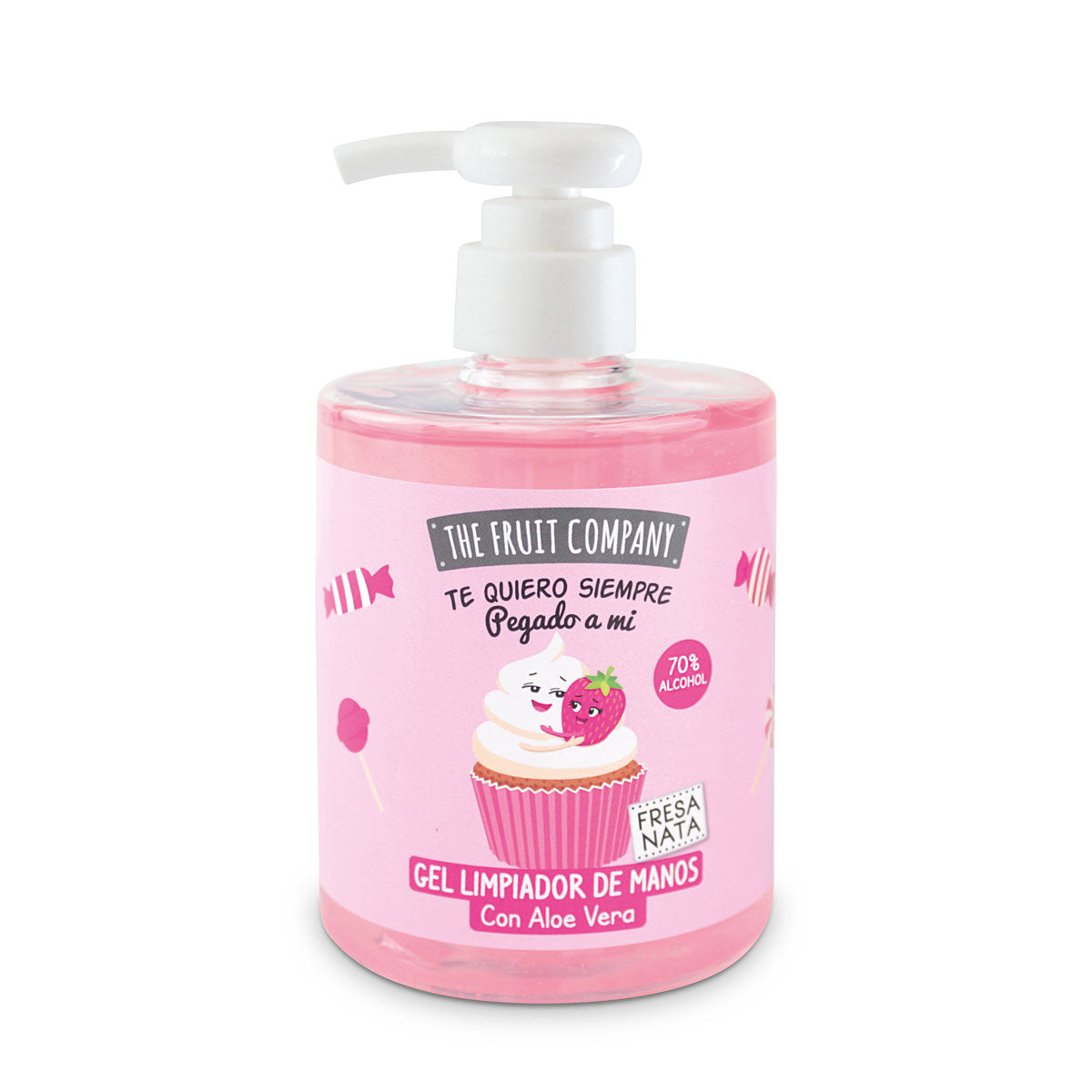 Gel Limpiador de Manos 500 ml con dosificador Fresa Nata
