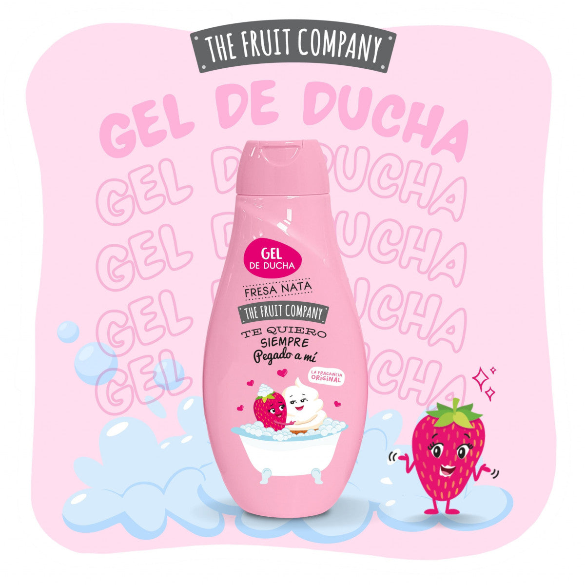 Gel de ducha aroma fresa y nata The Fruit Company