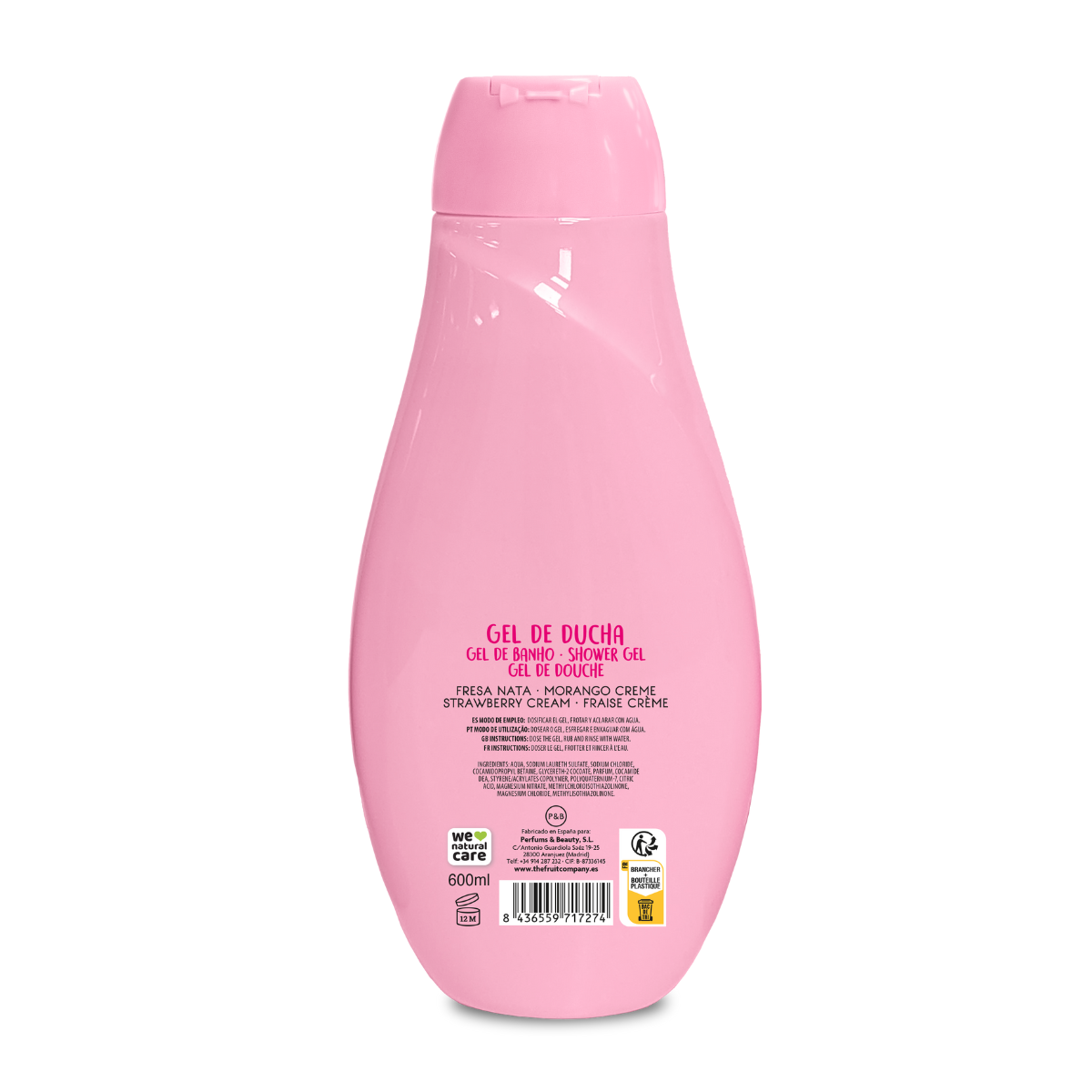 Gel de ducha aroma fresa y nata The Fruit Company