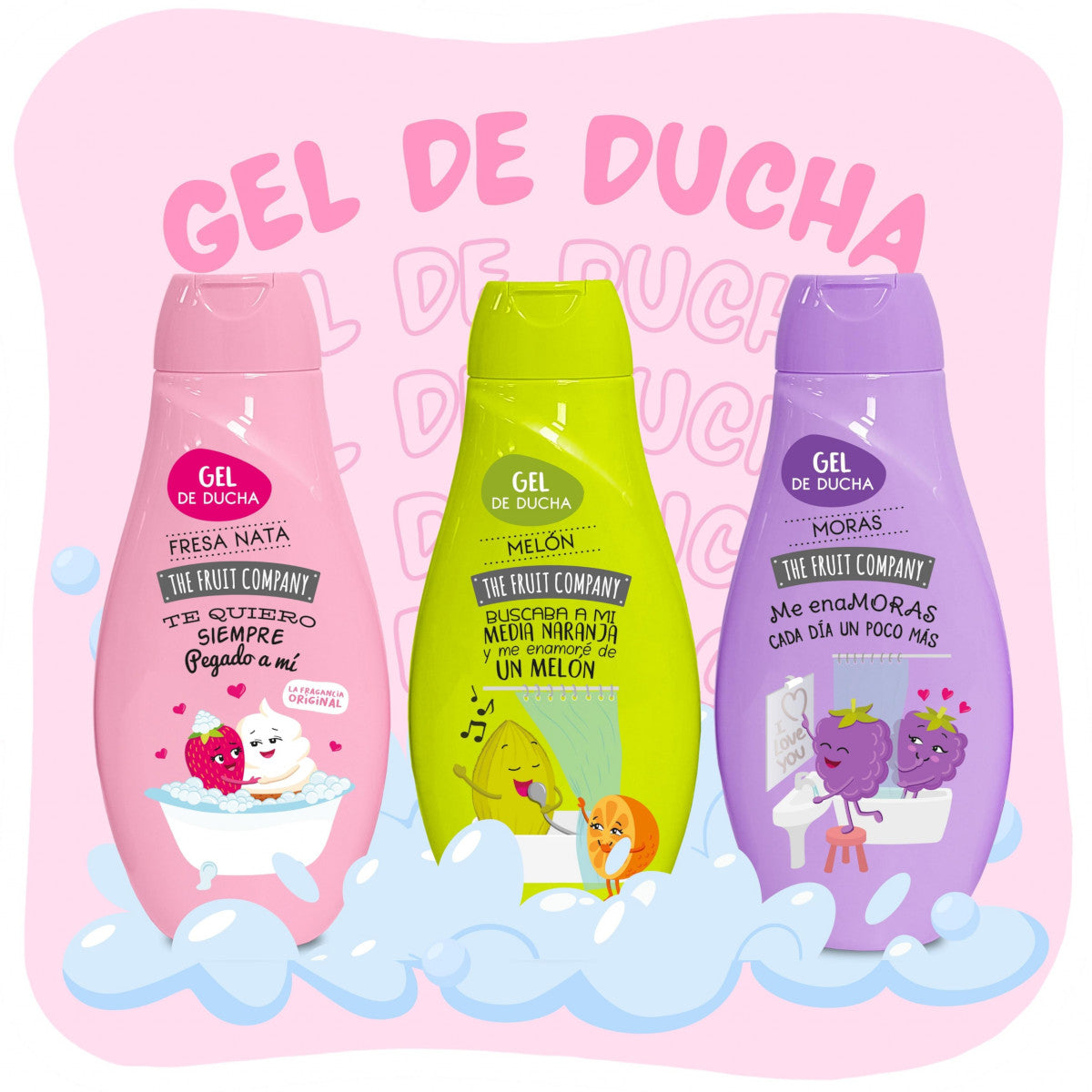 Gel de ducha aroma fresa y nata The Fruit Company