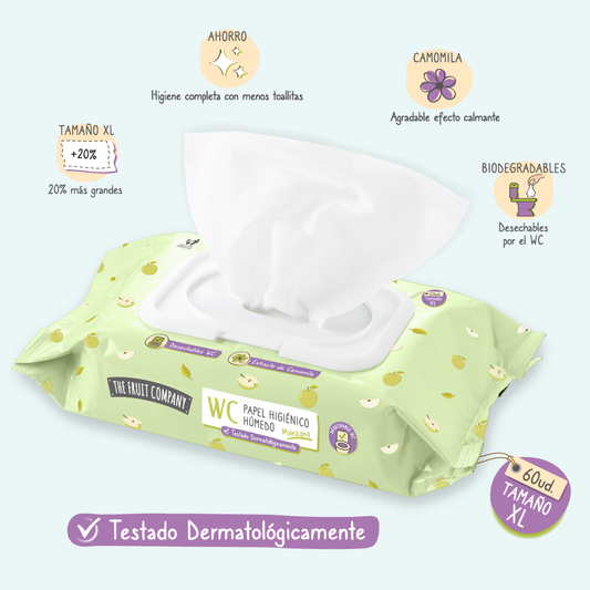 Papel Higienico Humedo Manzana The Fruit Company