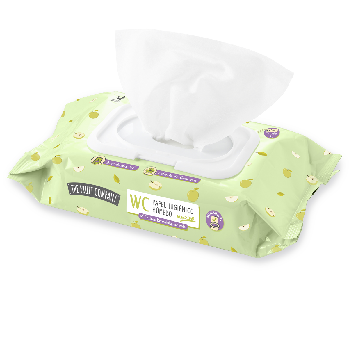 Papel Higienico Humedo Manzana The Fruit Company