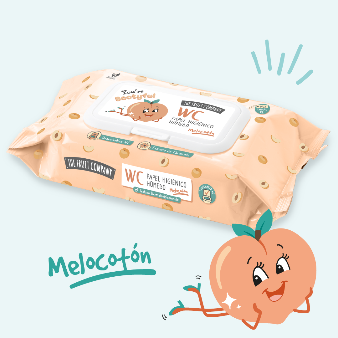 Papel Higienico Húmedo melocotón The Fruit Company