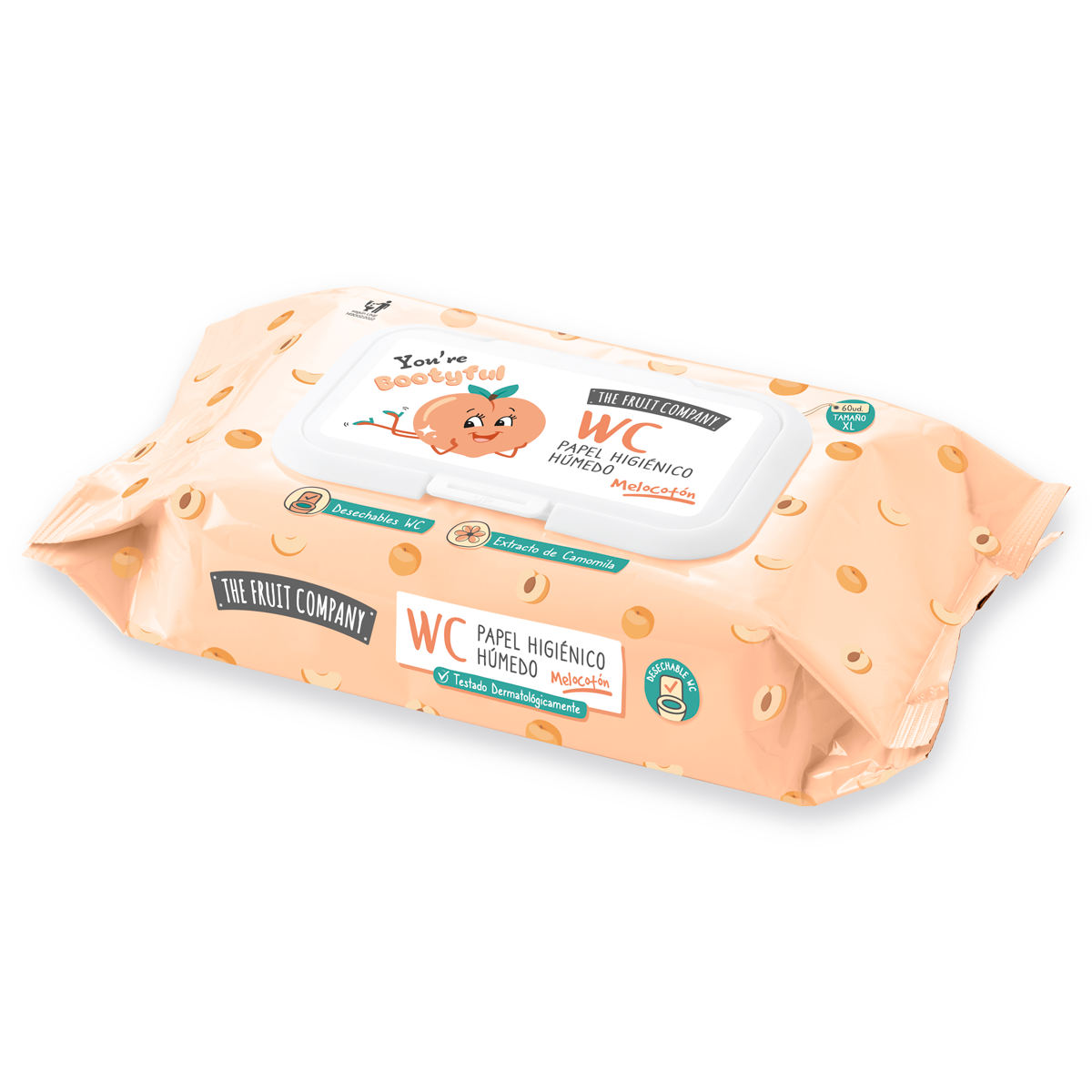 Papel Higienico Húmedo melocotón The Fruit Company
