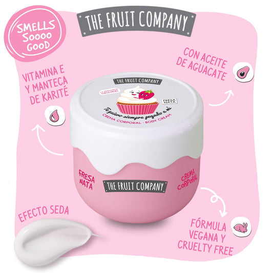 Crema corporal efecto seda aroma Fresa Nata The Fruit Company