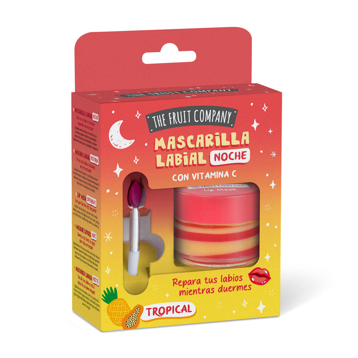 Caja Mascarilla Labial Noche Tropical con vitamina C The Fruit Company
