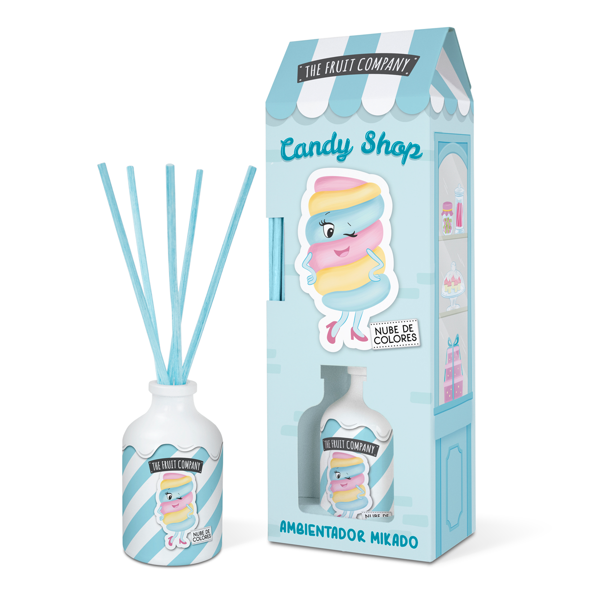 Caja Ambientador Mikado Nube de colores The Fruit Company