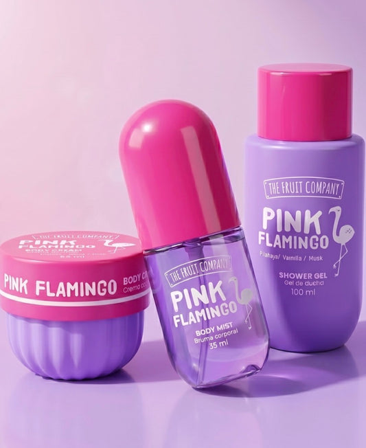 TRAVEL SET PINK FLAMINGO (BODY MIST + SHOWER GEL + BODY BUTTER)