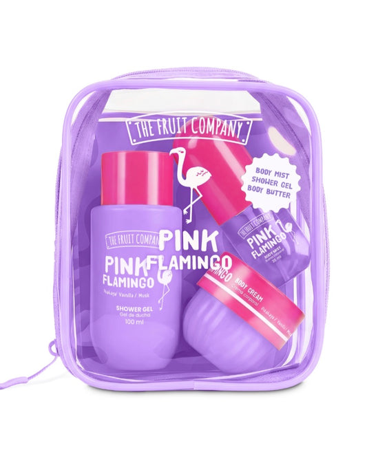 TRAVEL SET PINK FLAMINGO (BODY MIST + SHOWER GEL + BODY BUTTER)