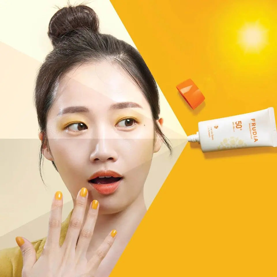 Crema Solar con color protección alta Frudia