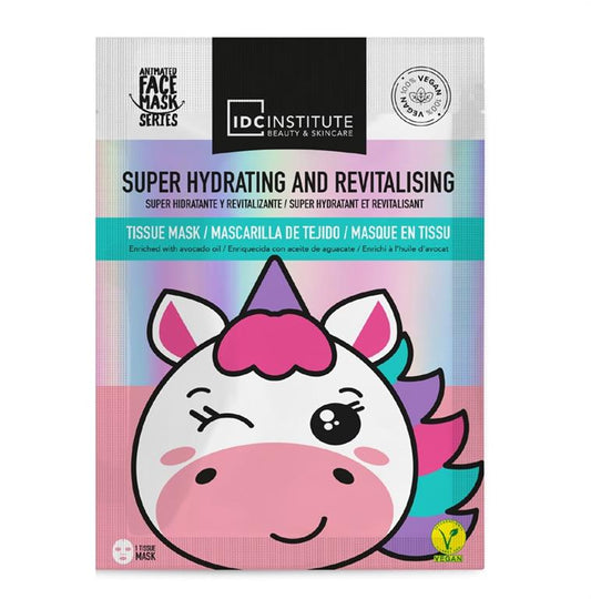 Mascarilla de tejido super hidratante y revitalizante de Unicornio vegana