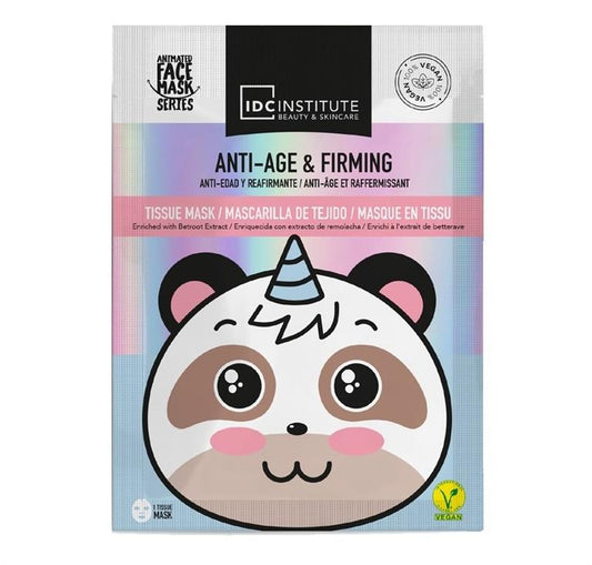 Mascarilla de tejido antiedad unicornio vegana