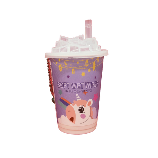 Lata Toallitas Húmedas unicornio lila 