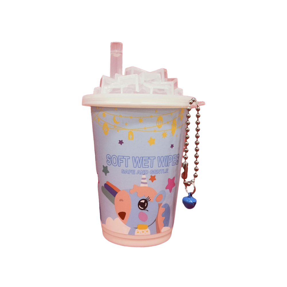 Lata toallitas húmedas unicornio azul