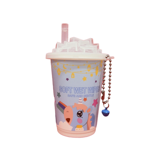 Lata toallitas húmedas unicornio azul
