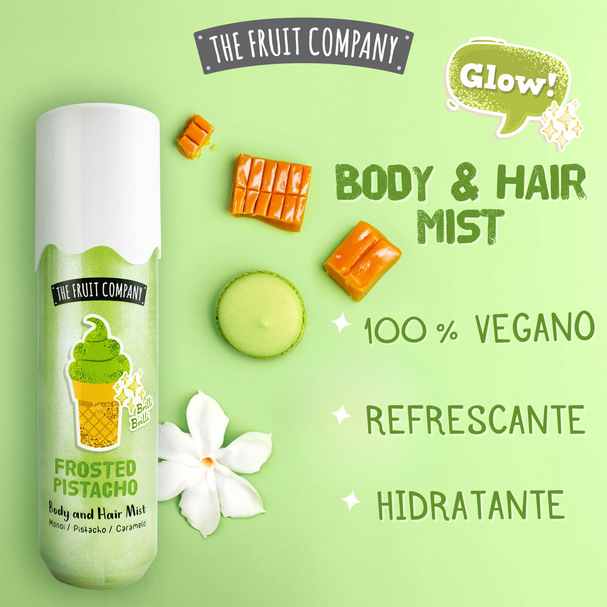 Bruma Cabello y Cuerpo Brilli Brilli "Frosted Pistacho" Monoi/Pistacho/Caramelo TFC