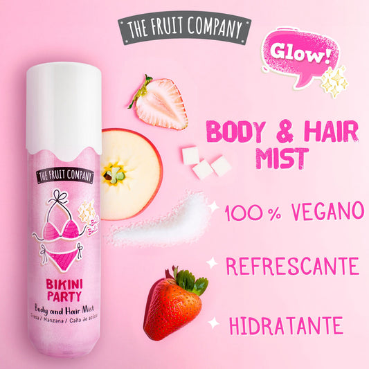 Bruma corporal y para el cabello bikini party de la marca The Fruit Company